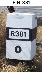 E.N. 381 - Estremoz - Monte Virgem - Redondo - Montoito
 - Falcoeiras - Caridade - Reguengos de Monsaraz